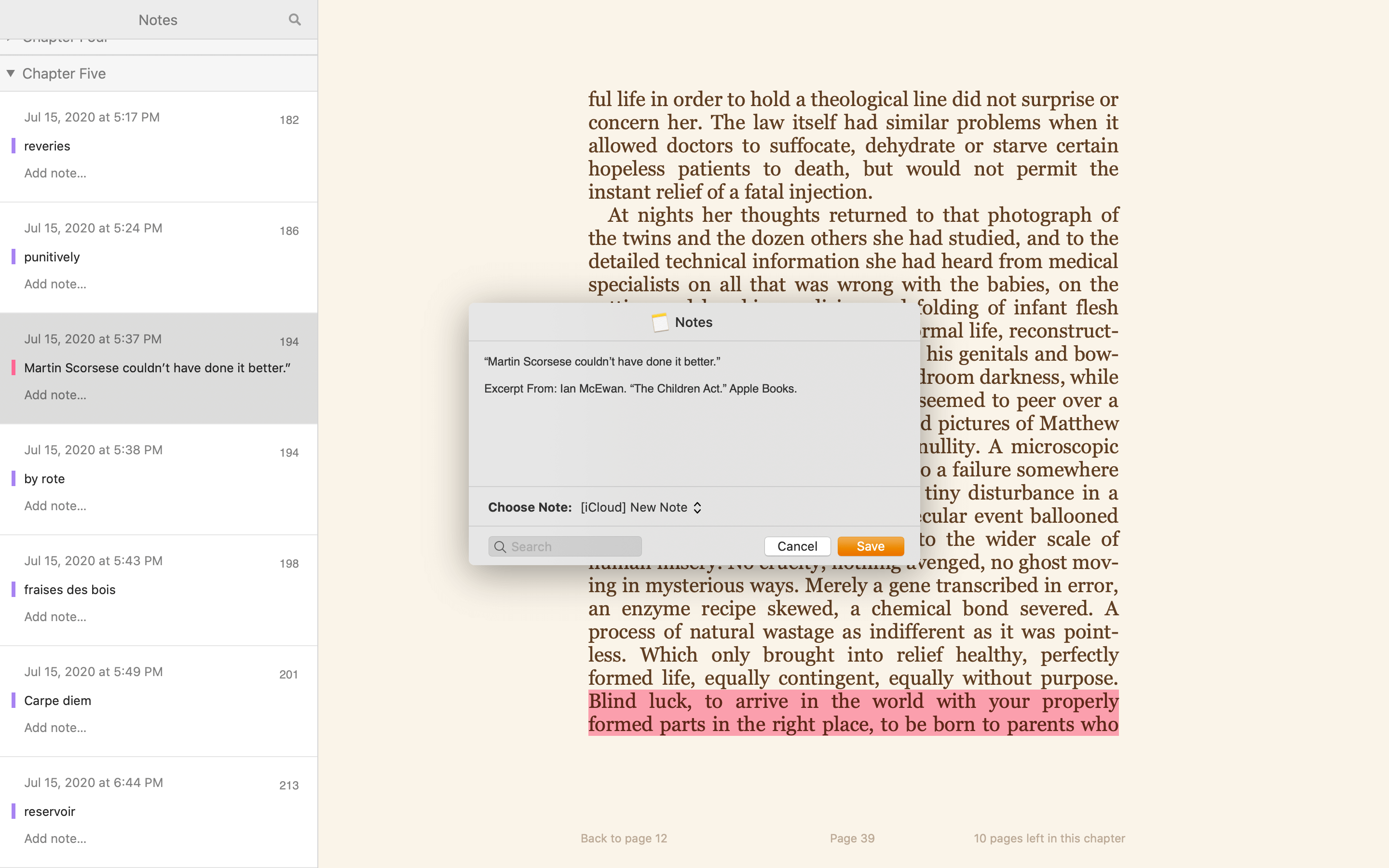 exportar notas en apple books en mac